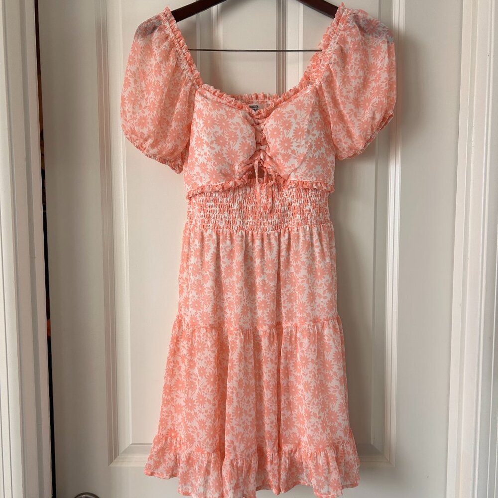 Madden NYC S Pink and White Flower Dress
